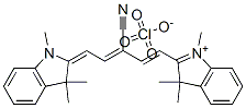 2-[(1E,3Z)-3-氰基-5-(1,3,3-三甲基-1,3-二氢-2H-吲哚-2-亚基)-1,3-戊二烯基]-1,3,3-三甲基-3H-吲哚高氯酸盐 结构式