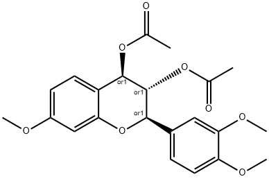 cis,cis-3',4',7-Trimethoxy-3,4-flavandiol diacetate 结构式