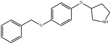 3-[4-(PHENYLMETHOXY)PHENOXY]-PYRROLIDINE HYDROCHLORIDE 结构式