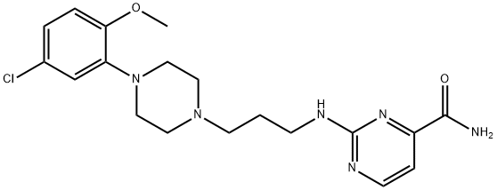 2-[[3-[4-(5-氯-2-甲氧基苯基)-1-哌嗪基]丙基]氨基]-4-嘧啶甲酰胺 结构式