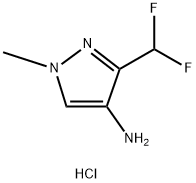 3-(二氟甲基)-1-甲基-1H-吡唑-4-胺盐酸盐 结构式