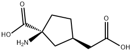 Cyclopentaneacetic acid, 3-amino-3-carboxy-, (1R-cis)- (9CI) 结构式