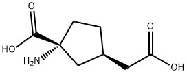 Cyclopentaneacetic acid, 3-amino-3-carboxy-, (1R-trans)- (9CI) 结构式