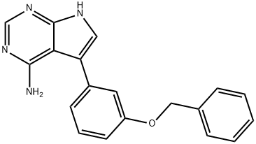 5-(3-(benzyloxy)phenyl)-3H-pyrrolo[2,3-d]pyrimidin-4-amine 结构式