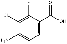 4-氨基-3-氯-2-氟苯甲酸 结构式