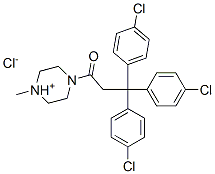 1-methyl-4-[3,3,3-tris(4-chlorophenyl)propionyl]piperazinium chloride 结构式