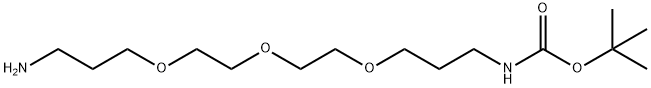 N-BOC-4,7,10-三氧杂-1,13-十三烷二胺 结构式