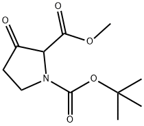 1-叔-丁基 2-甲基 3-氧亚基吡咯烷-1,2-二甲酸基酯 结构式