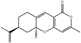 (5AS,7S)-7-ISOPROPENYL-3-METHYL-6,7,8,9-TETRAHYDRO-5AH-PYRANO[4,3-B]CHROMEN-1-ONE 结构式