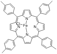 5,10,15,20-四(4-甲基苯基)-21H,23H-卟吩氯化铁(III) 结构式