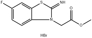 METHYL 2-(6-FLUORO-2-IMINOBENZO[D]THIAZOL-3(2H)-YL)ACETATE HYDROBROMIDE 结构式