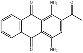 2-乙酰-1,4-二氨基-9,10-蒽二酮 结构式