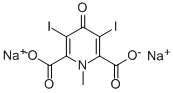 1,4-DIHYDRO-3,5-DIIODO-1-METHYL-4-OXOPYRIDINE-2,6-DICARBOXYLIC ACID 结构式