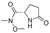 2-Pyrrolidinecarboxamide,N-methoxy-N-methyl-5-oxo-,(2S)-(9CI) 结构式