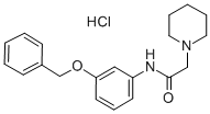 N-(m-Benzyloxyphenyl)-alpha-piperidinoacetamide hydrochloride 结构式