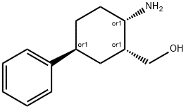 2-顺式-羟甲基-4-反式-苯基-1-环己胺 结构式