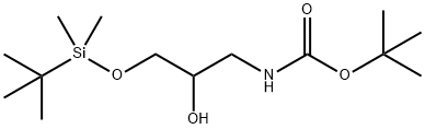 3-(BOC-氨基)-1-[(叔丁基二甲基硅基)氧基]-2-丙醇 结构式