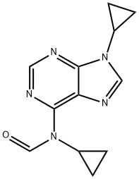 Formamide, N-cyclopropyl-N-(9-cyclopropyl-9H-purin-6-yl)- 结构式