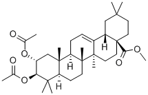 2,3-BIS(ACETYLOXY)-(2ALPHA,3BETA)-OLEAN-12-EN-28-OIC ACID METHYL ESTER 结构式