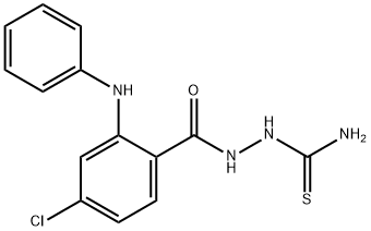 Benzoic acid, 4-chloro-2-(phenylamino)-, 2-(aminothioxomethyl)hydrazid e 结构式