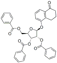 1(2H)-Naphthalenone, 3,4-dihydro-5-(2,3,5-tri-O-benzoyl-.beta.-D-ribofuranosyl)oxy- 结构式