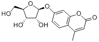 4-甲基香豆素基-Β-D-呋喃阿拉伯糖苷 结构式