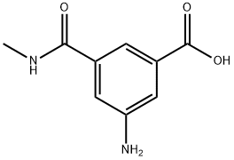 3-氨基-5-羧基-N-甲基苯甲酰胺 结构式
