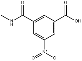 3-羧基-5-硝基-N-甲基苯甲酰胺 结构式