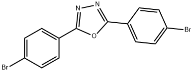 2,5-双(4-溴苯基)-1,3,4-恶二唑 结构式