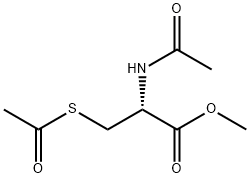 (R)-甲基2-乙酰胺基-3-(乙酰基硫基)丙酸酯 结构式
