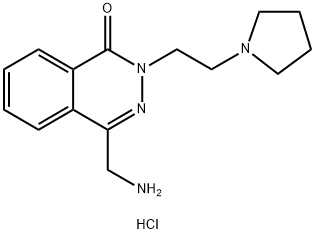 4-(Aminomethyl)-2-(2-(pyrrolidin-1-yl)ethyl)phthalazin-1(2H)-one dihydrochloride 结构式