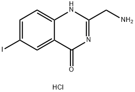 2-(AMINOMETHYL)-6-IODOQUINAZOLIN-4(3H)-ONE HYDROCHLORIDE 结构式