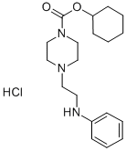 4-(2-Anilinoethyl)-1-piperazinecarboxylic acid cyclohexyl ester hydroc hloride 结构式