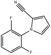 1-(2,6-二氟苯基)-1H-吡咯-2-甲腈 结构式