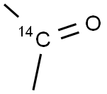 14C-丙酮 结构式