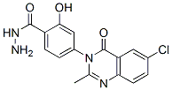 4-[(3,4-Dihydro-6-chloro-2-methyl-4-oxoquinazolin)-3-yl]-2-hydroxybenzohydrazide 结构式