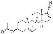 17-cyano-5,16-androstadien-3 beta-ol-3-acetate 结构式