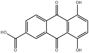 5,8-二羟基-9,10-二氧代-9,10-二氢蒽-2-羧酸 结构式