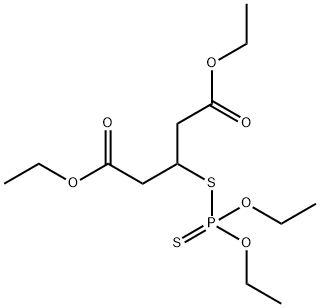Phosphorodithioic acid O,O-diethyl S-[1-(ethoxycarbonylmethyl)-2-(ethoxycarbonyl)ethyl] ester 结构式