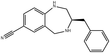 3-BENZYL-7-CYANO-2,3,4,5-TETRAHYDRO-1H-BENZODIAZEPINE 结构式