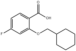 2-Cyclohexylmethoxy-4-fluorobenzoic acid 结构式