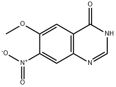 6-甲氧基-7-硝基喹唑啉-4(3H)-酮 结构式