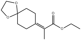 2-(1,4-二氧杂螺[4.5]癸烷-8-亚基)丙酸乙酯 结构式