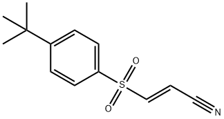 (2E)-3-[[4-叔丁基苯基]磺酰基]-2-丙烯腈 结构式