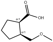 Cyclopentanecarboxylic acid, 2-(methoxymethyl)-, cis- (9CI) 结构式