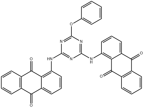 1,1'-[(6-PHENOXY-1,3,5-TRIAZINE-2,4-DIYL)DIIMINO]BISANTHRAQUINONE 结构式