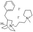 3-Benzyl-1-(3-(1-methylpyrrolidinio)propyl)quinuclidinium, diiodide 结构式