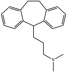 5-[3-(Dimethylamino)propyl]-10,11-dihydro-5H-dibenzo[a,d]cycloheptene 结构式