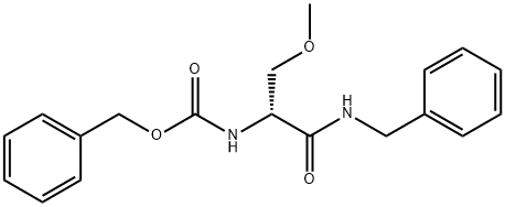 N-[(1R)-1-(甲氧基甲基)-2-氧代-2-[(苯基甲基)氨基]乙基]氨基甲酸苄酯 结构式