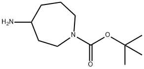 4-氨基氮杂环庚烷-1-羧酸叔丁酯 结构式